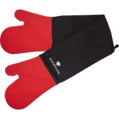 MasterClass Seamless Silicone Wide Double Oven Glove Red