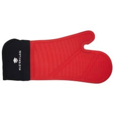 MasterClass Silicone Oven Glove with Cotton Sleeve Red