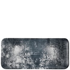 Dudson Urban Lamp Black Organic Rectangular Plate 34.6 x 15.6cm/13.75 x 6.25" (Pack of 6)