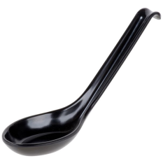 Black Melamine Soup Spoon 0.6oz 18ml