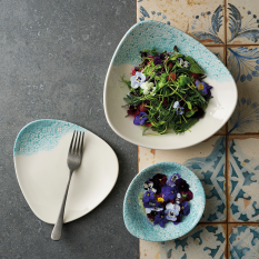 Churchill Med Tiles Accent Aquamarine Lotus Plate 26.5cm/10.5" (Pack of 12)