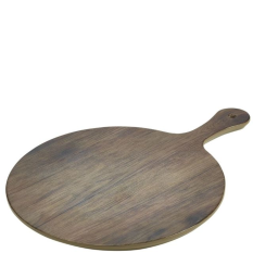 Wood Effect Melamine Paddle Board Round 17"