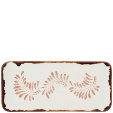 Dudson Harvest Mediterranean Terracotta Rectangular Plate 34.6 x 15.6cm/13.75 x 6.14" (Pack of 6)