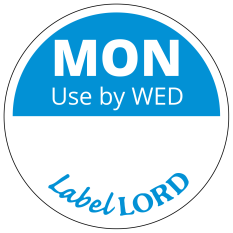 Day Dot Round Label Mon Use By Wed