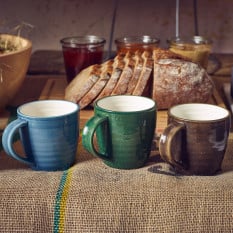 Miro Porcelain Green Mug 300ml/10.5oz (Pack of 6)