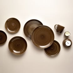 Miro Porcelain Grey Coupe Plate 24cm/9.5" (Pack of 6)