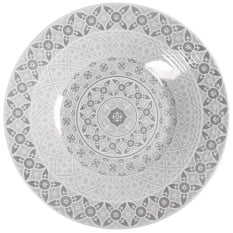 White Marrakesh Melamine Bowl 48 x 6cm/19 x 2.5"