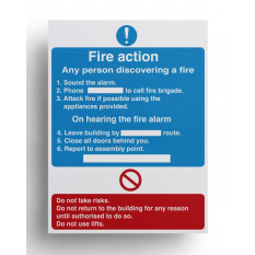 Fire Exit Fire Safety Sign for Catering