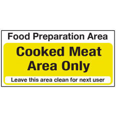 Catering Sign - Cooked Meat Area
