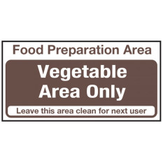Catering Sign - Vegetable Area