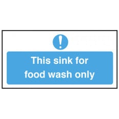 Catering Sign - Food Wash Sink