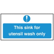 Catering Sign - Utensil Wash Sink