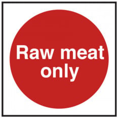 Catering Sign - Raw Meat Only