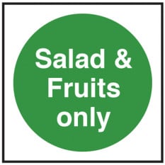 Catering Sign - Salad & Fruit Only