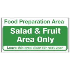 Catering Sign - Salad & Fruit Area