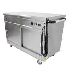 Parry MSF12 Mobile Servery Unit with Bain Marie Top 1305mm