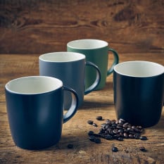 GenWare Porcelain Matt Blue Cosy Mug 35cl/12.3oz (Pack of 6)
