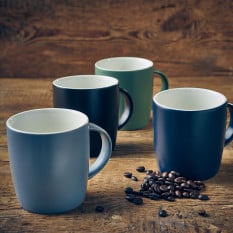 GenWare Porcelain Matt Grey Cosy Mug 35cl/12.3oz (Pack of 6)
