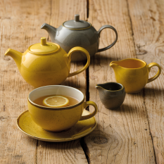 Churchill Stonecast Mustard Seed Yellow Profile Sugar Bowl 227ml/8oz (Pack of 12)