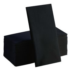 Airlaid Napkins 40cm 8 Fold Black (Pack of 500)