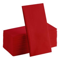 Airlaid 8 Fold Napkins Red 2ply 40cm (Pack of 500)