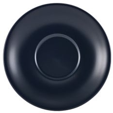 Genware Porcelain Matt Blue Saucer 16cm/6.25" - Overhead