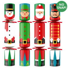 8" Childrens Mixed Box Christmas Cracker (No Snap) with Puzzles (Pack of 100)