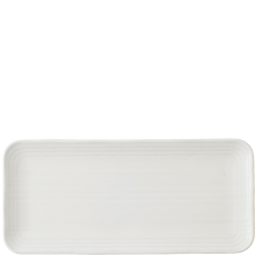 Dudson Harvest Norse White Coupe Platter 35x15.8cm/13.75x6.25" - Overhead