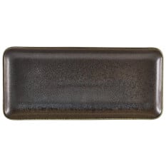 Terra Porcelain Black Narrow Rectangular Platter 30 x 14cm