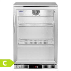 Prodis Low Energy Stainless Steel Back Bar Bottle Cooler Beer Fridge Single Door 126 Litre