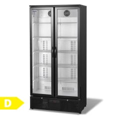 Prodis Upright Back Bar Bottle Cooler Beer Fridge Double Hinged Door 560 Litre