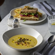 Churchill Opal White Organic Plate 18.5cm/7.3" (Pack of 12)