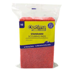 Extra Large Catering Scourer Pad Red (Pack of 10)