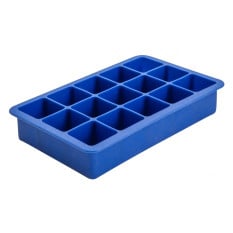 Ice Cube Mould Silicone 1.25 Inch Square - 15 Cavities