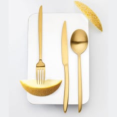 Eternum Orca Matt Gold Table Knife (Pack of 12)