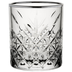 Timeless Vintage Double Old Fashioned Glasses 355ml/12.5oz Gunmetal Rim (Pack of 12)