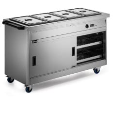Lincat P6B4 Panther 670 Series Free-standing Hot Cupboard 4GN Bain Marie Top 1530mm