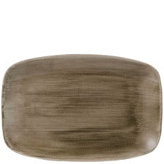 Stonecast Patina Antique Taupe Oblong Plate 12 Inch
