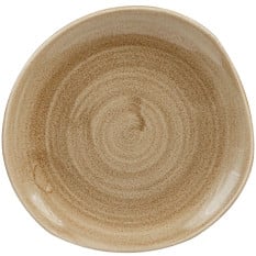 Stonecast Patina Antique Taupe Organic Round Plate 18.6cm
