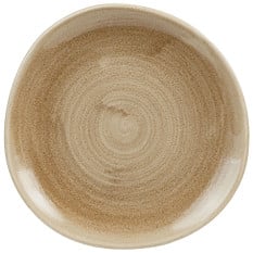 Stonecast Patina Antique Taupe Organic Round Plate 21cm
