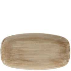 Stonecast Patina Antique Taupe Chefs' Oblong Plate 35.5x18.9cm