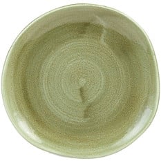 Stonecast Patina Burnished Green Organic Round Plate 18.6cm