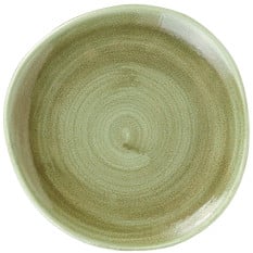 Stonecast Patina Burnished Green Organic Round Plate 21cm