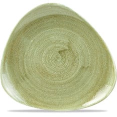 Stonecast Patina Burnished Green Triangle Plate 19.2cm
