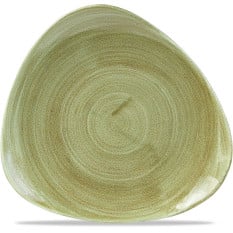Stonecast Patina Burnished Green Triangle Plate 22.9cm