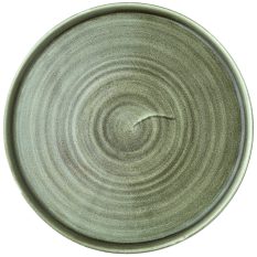 Churchill Stonecast Patina Burnished Green Walled Plate 26cm/10.25" (Pack of 6)