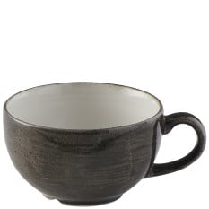 Churchill Stonecast Patina Iron Black Cappuccino Cup 227ml/8oz (Pack of 12)