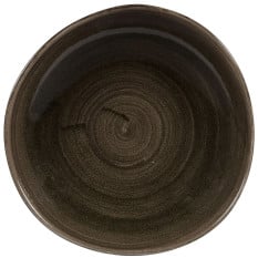 Stonecast Patina Iron Black Organic Round Plate 26.4cm