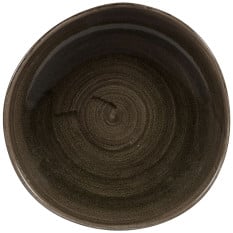 Stonecast Patina Iron Black Organic Round Plate 28.6cm