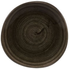 Stonecast Patina Iron Black Organic Round Plate 18.6cm